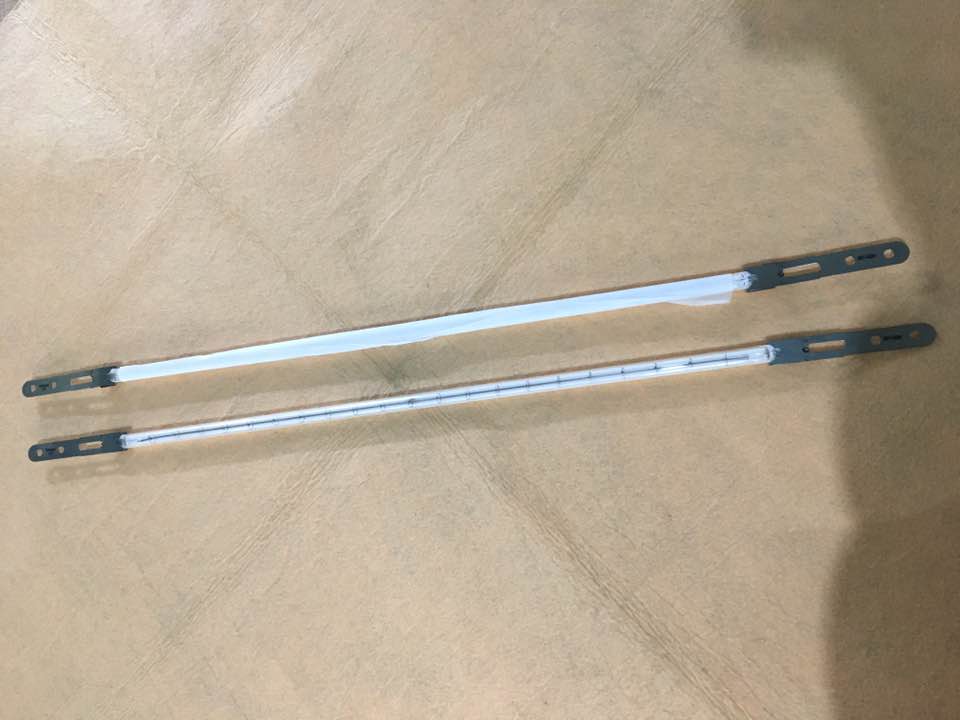 775mm 2200w quartz tube heating drying double tube halogen heat lamp